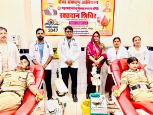 जौनपुर जिला अस्पताल में विशाल रक्तदान शिविर, युवाओं को रक्तदान के लिए किया गया प्रेरित