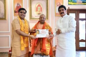 ज्ञान प्रकाश सिंह ने मुख्यमंत्री योगी आदित्यनाथ को श्रीराम कथा में आने का दिया निमंत्रण