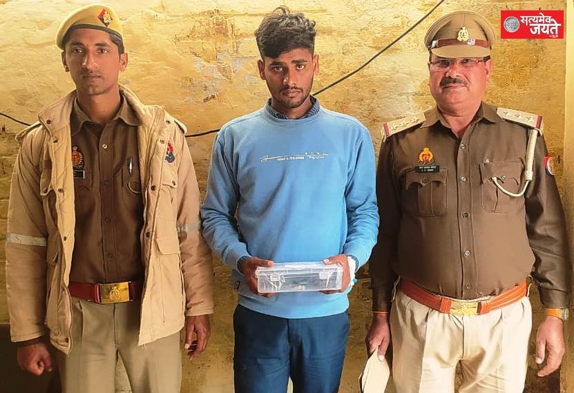जौनपुर<br>लाइन बाजार प्रभारी आदेश त्यागी ने 24 घंटे के युवक को गोली मारने वाले एक बदमाश को पुलिस ने किया गिरफ्तार