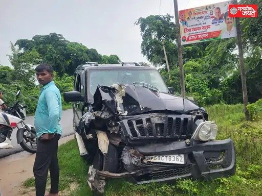 खेतासराय में स्कॉर्पियो-जीप की भिड़ंत, दो महिलाएं घायल