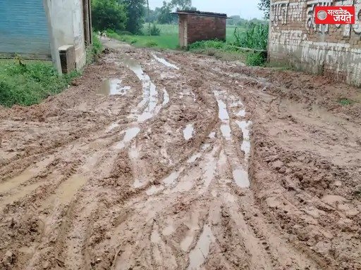 मोलनापुर हवनवा संपर्क मार्ग बना दलदल