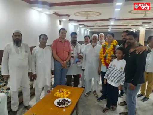 मुंगराबादशाहपुर में सीबीआई डीएसपी जहीर अख्तर अंसारी का स्वागत
