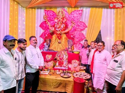 गोपालपुर में गणेश पूजनोत्सव, विधायक आरके पटेल ने की सुख-समृद्धि की कामना