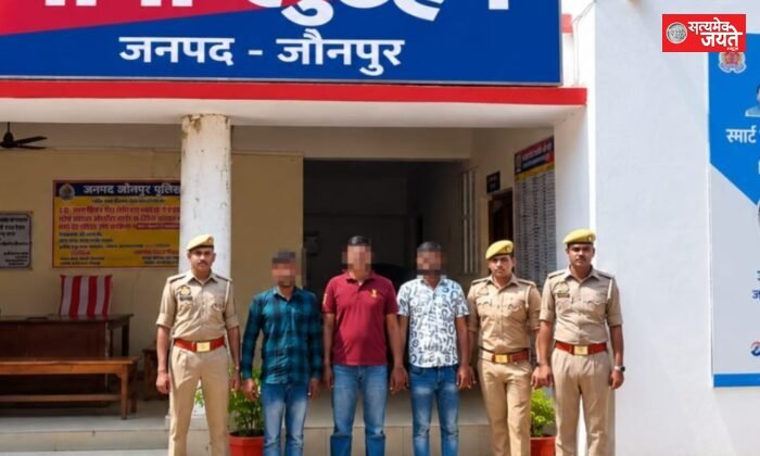 गोवध के लिए गोवंश ले जा रहे तीन आरोपी गिरफ्तार, दो गाय और बोलेरो बरामद