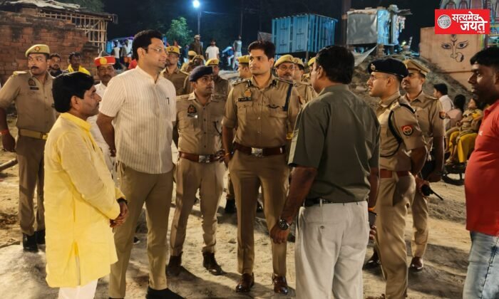 DM-SSP ने दुर्गा पूजा पण्डाल, विसर्जन स्थल का किया गया निरीक्षण