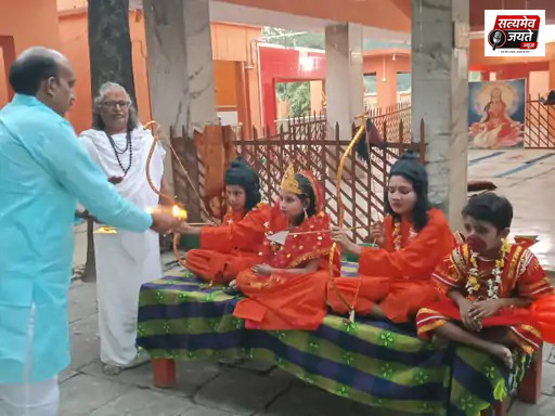 बक्शा के हनुमानगढ़ी मंदिर में रावण दहन, जय श्रीराम के जयकारों से गूंजा क्षेत्र
