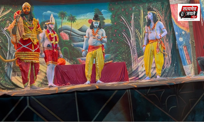 भुतहा की रामलीला में सीता हरण,मारीच वध व खड़दूसर का हुआ मंचन