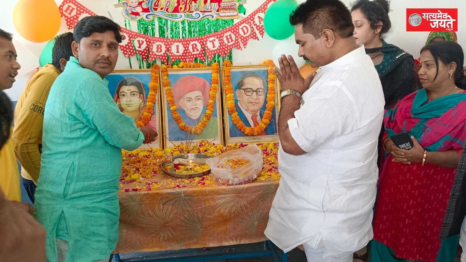 माली सैनी समाज द्वारा हर्षिता इंटरनेशनल दिव्यांग स्कूल बक्सा में 11 अप्रैल को महात्मा ज्योतिबा राव फुले की 196 वीं जयंती मनाई गई